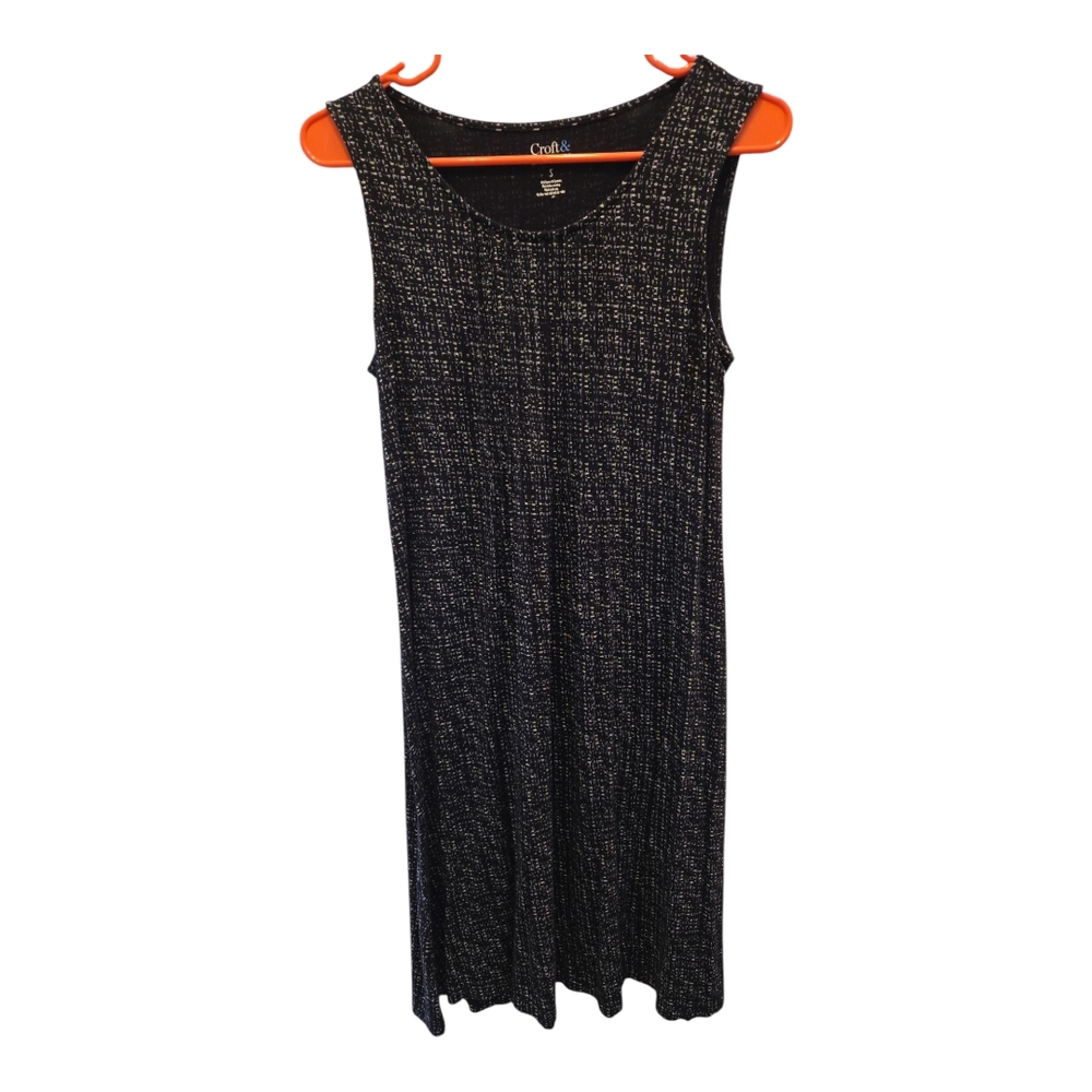 Croft & Barrow Chico's Black Sleeveless Dress Sz S